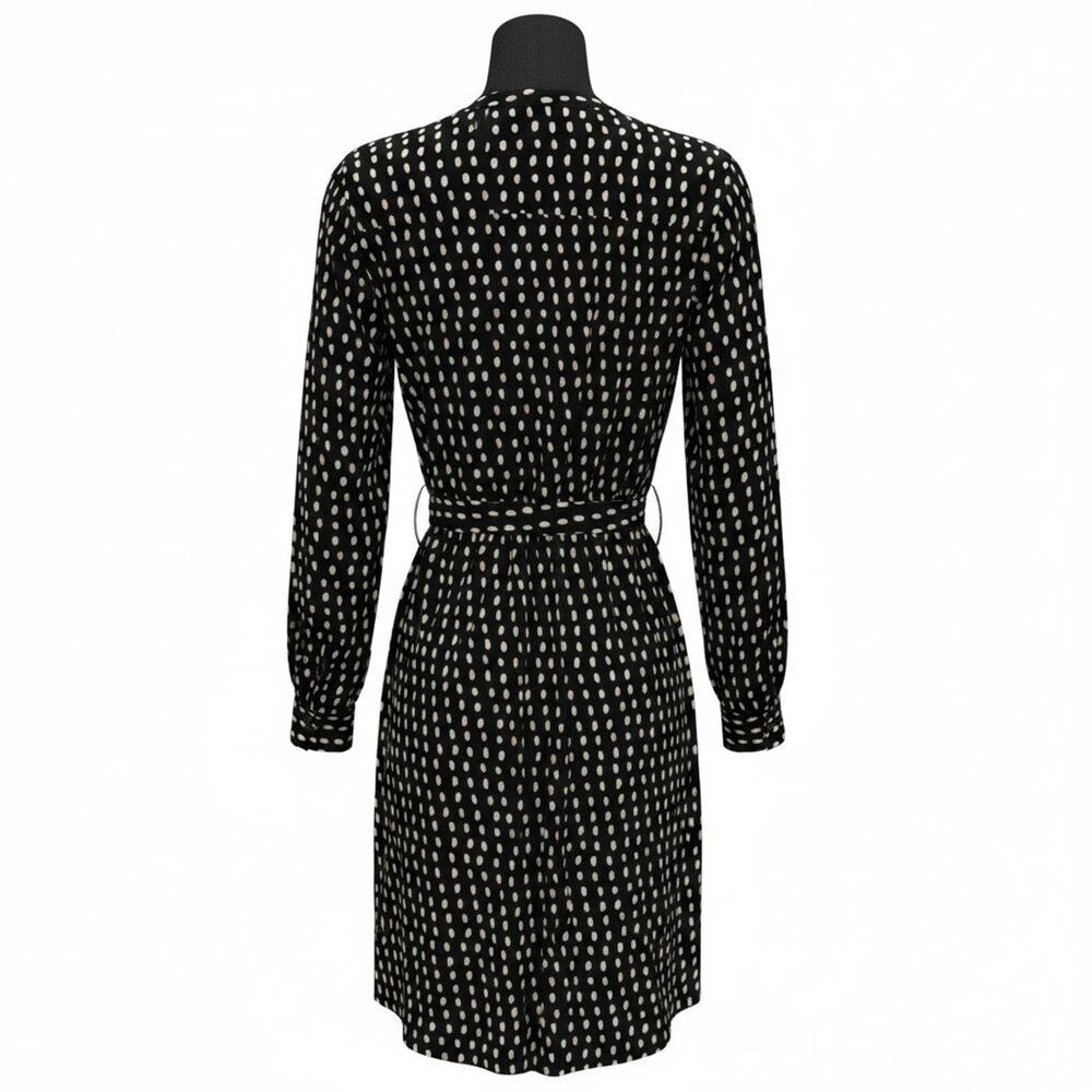 Madewell Black White Lightweight Figure Flattering Polka Dot Belted Midi Dress S - Picture 7 of 11